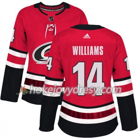 Dámské Hokejový Dres Carolina Hurricanes Justin Williams 14 Červená 2017-2018 Adidas Authentic